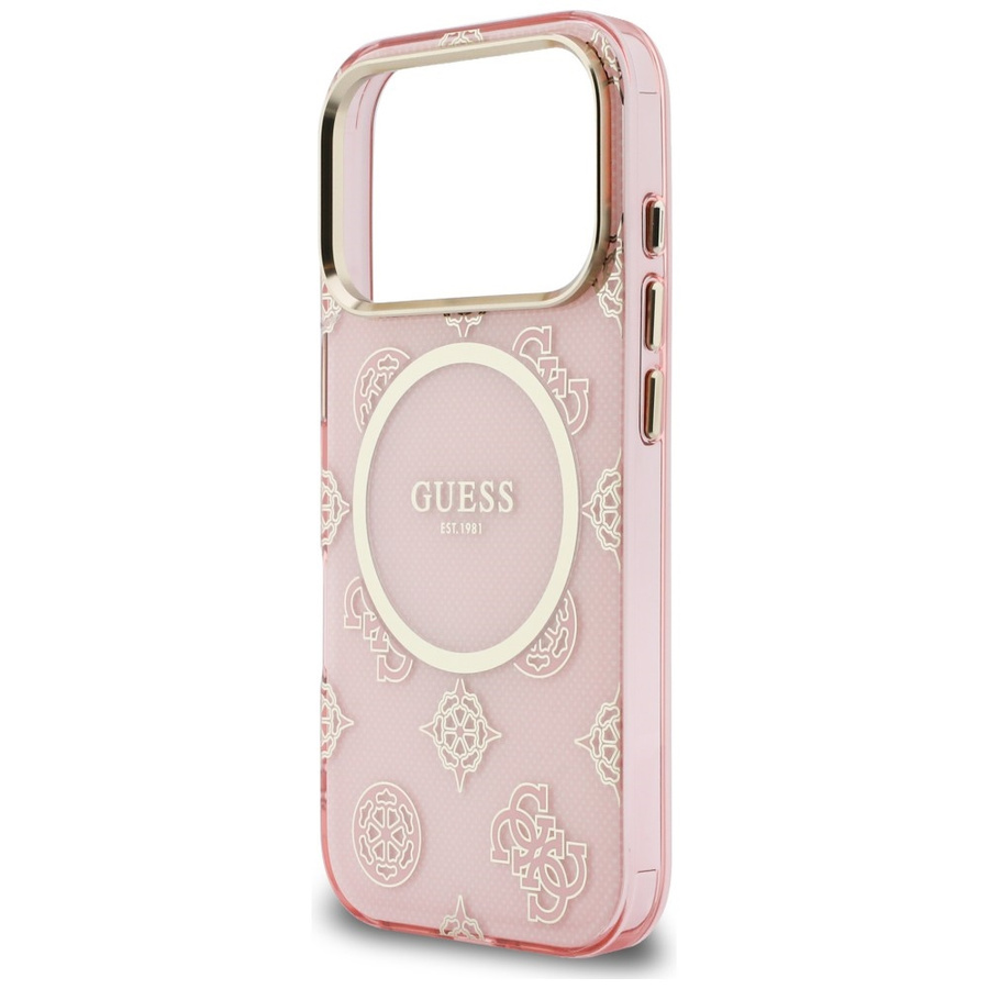Zdjęcie do “Guess IML Peony Dot MS różowy - etui iPhone 17 Pro”.