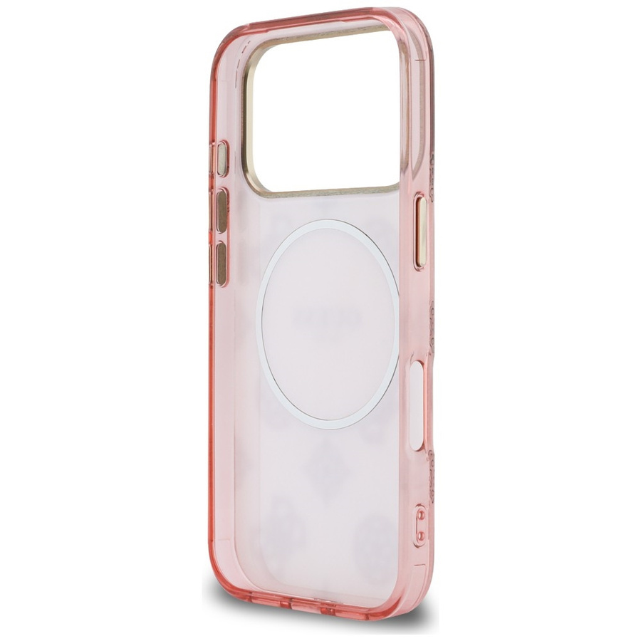 Zdjęcie do “Guess IML Peony Dot MS różowy - etui iPhone 17 Pro”.