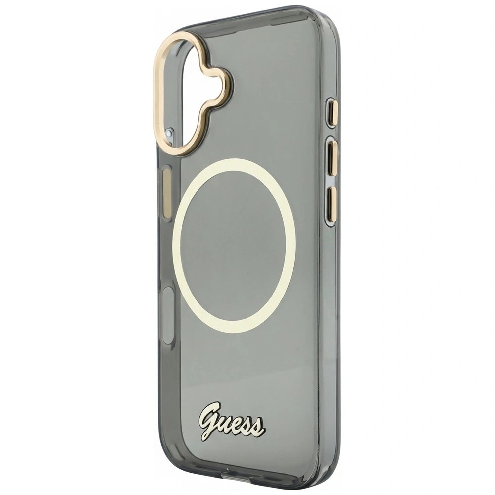 Zdjęcie do “Guess IML Script Metal MS czarny - etui iPhone 17”.