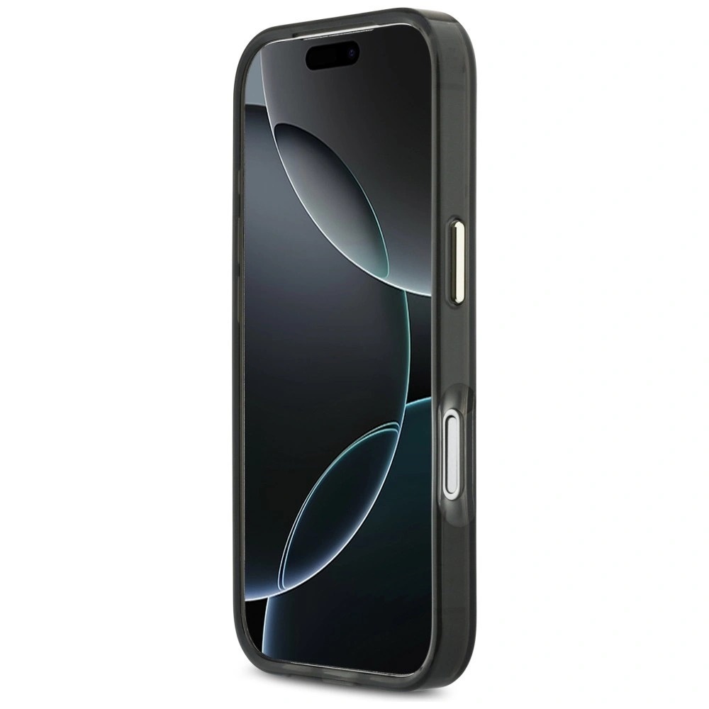 Zdjęcie do “Guess IML Script Metal MS czarny - etui iPhone 17 Pro”.