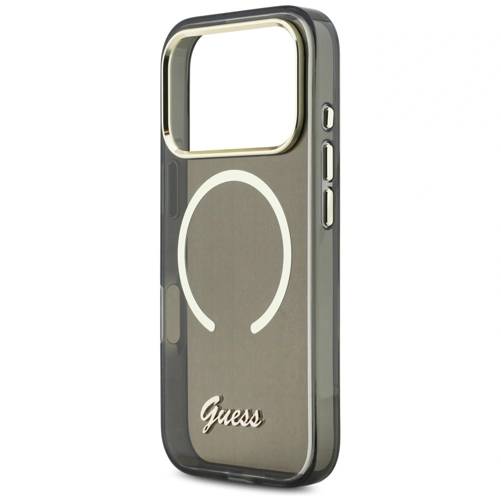 Zdjęcie do “Guess IML Script Metal MS czarny - etui iPhone 17 Pro Max”.