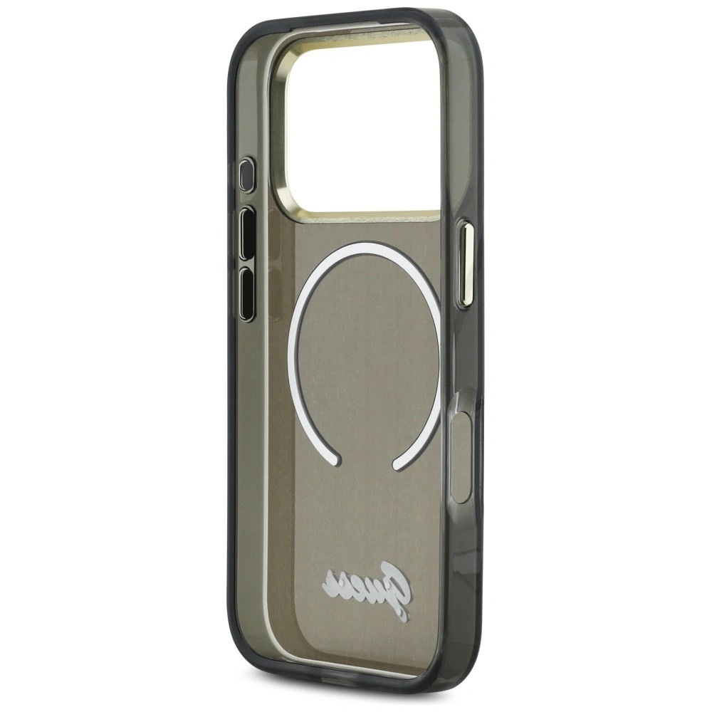 Zdjęcie do “Guess IML Script Metal MS czarny - etui iPhone 17 Pro Max”.