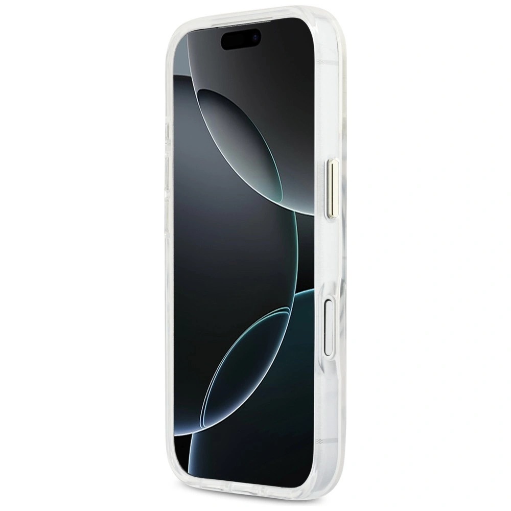 Zdjęcie do “Guess IML Script Metal MS przezroczysty - etui iPhone 17 Pro Max”.