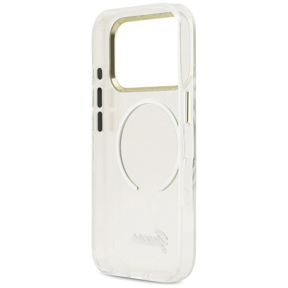Zdjęcie do “Guess IML Script Metal MS przezroczysty - etui iPhone 17 Pro”.