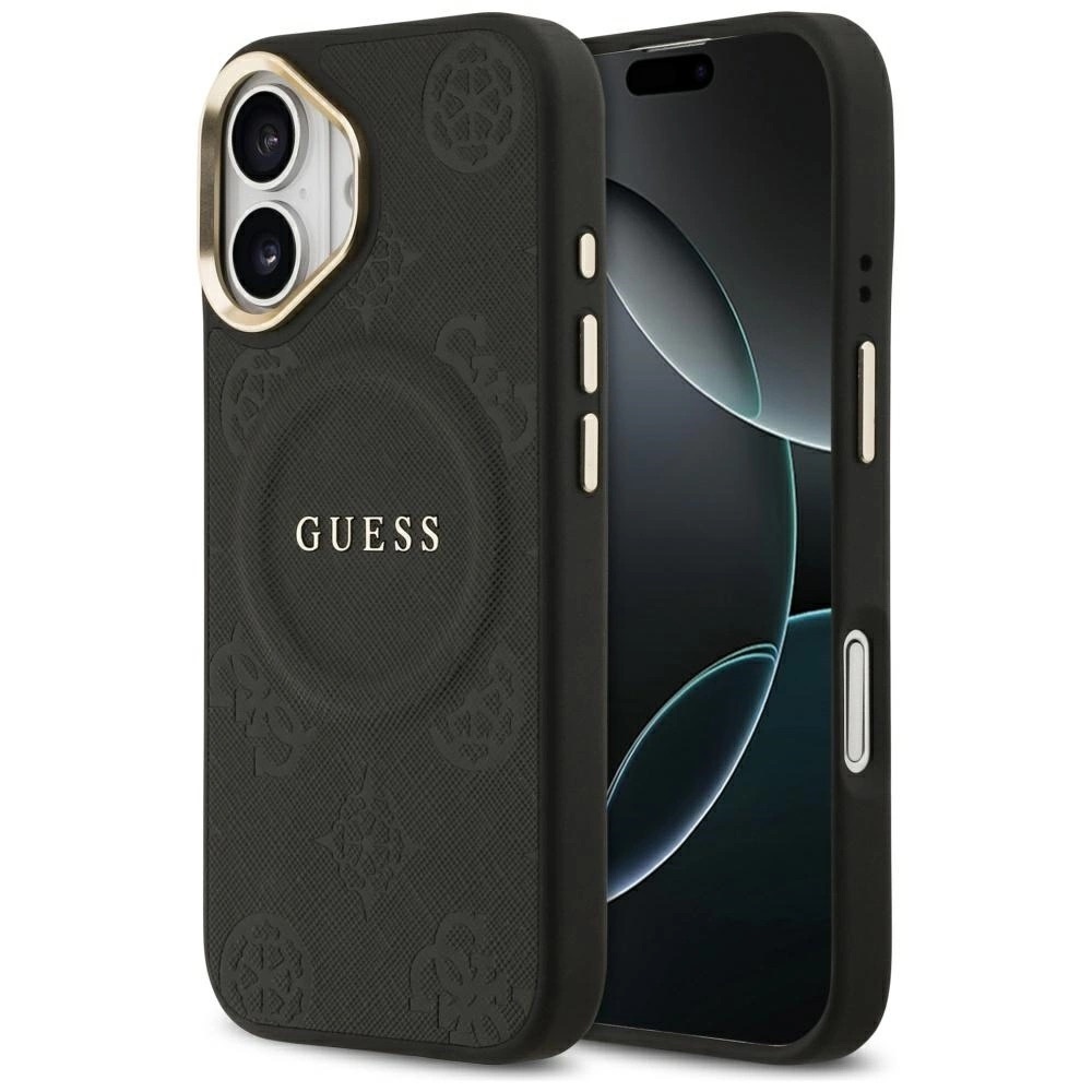 Zdjęcie do “Guess Peony Hot Stamp MS czarny - etui iPhone 17”.