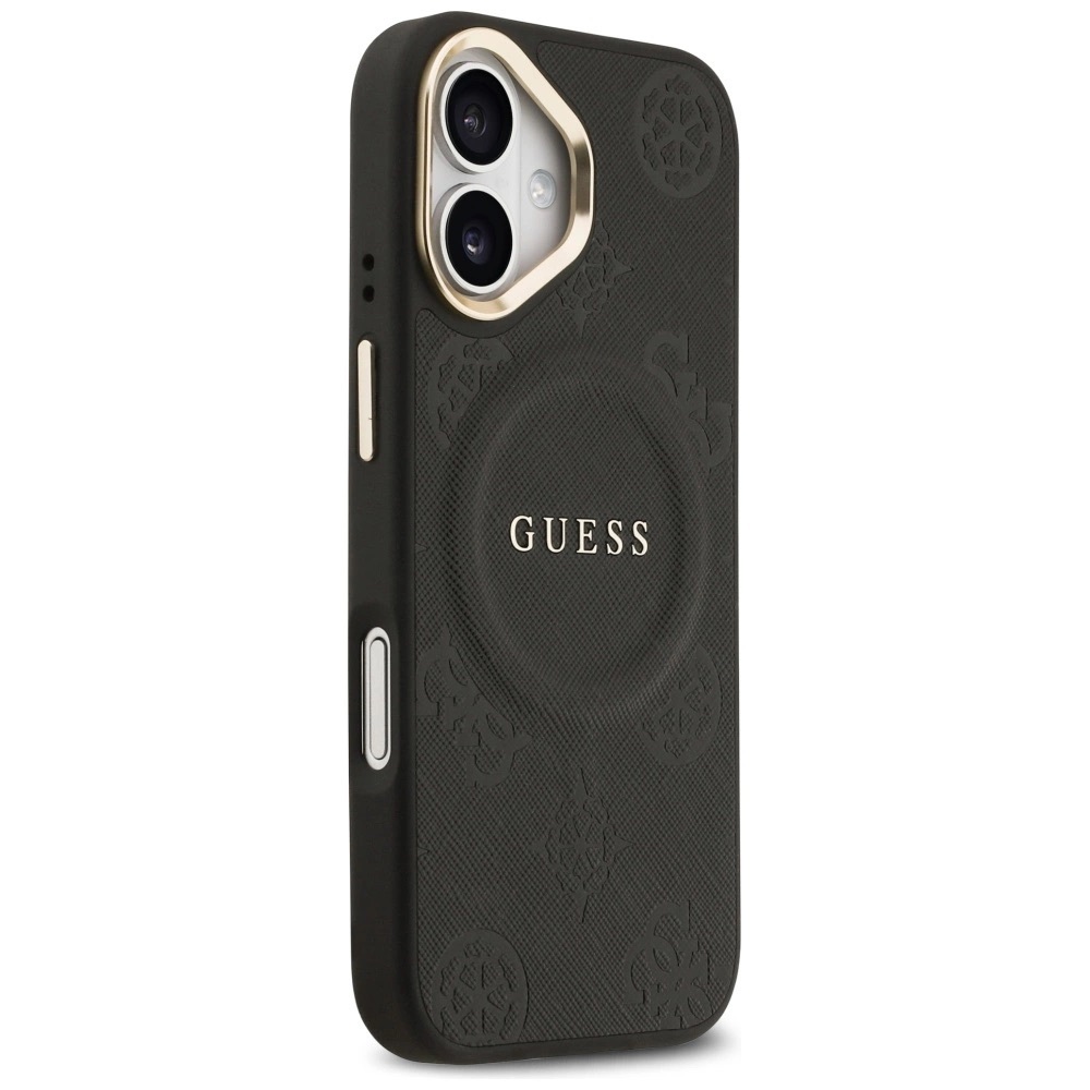 Zdjęcie do “Guess Peony Hot Stamp MS czarny - etui iPhone 17”.