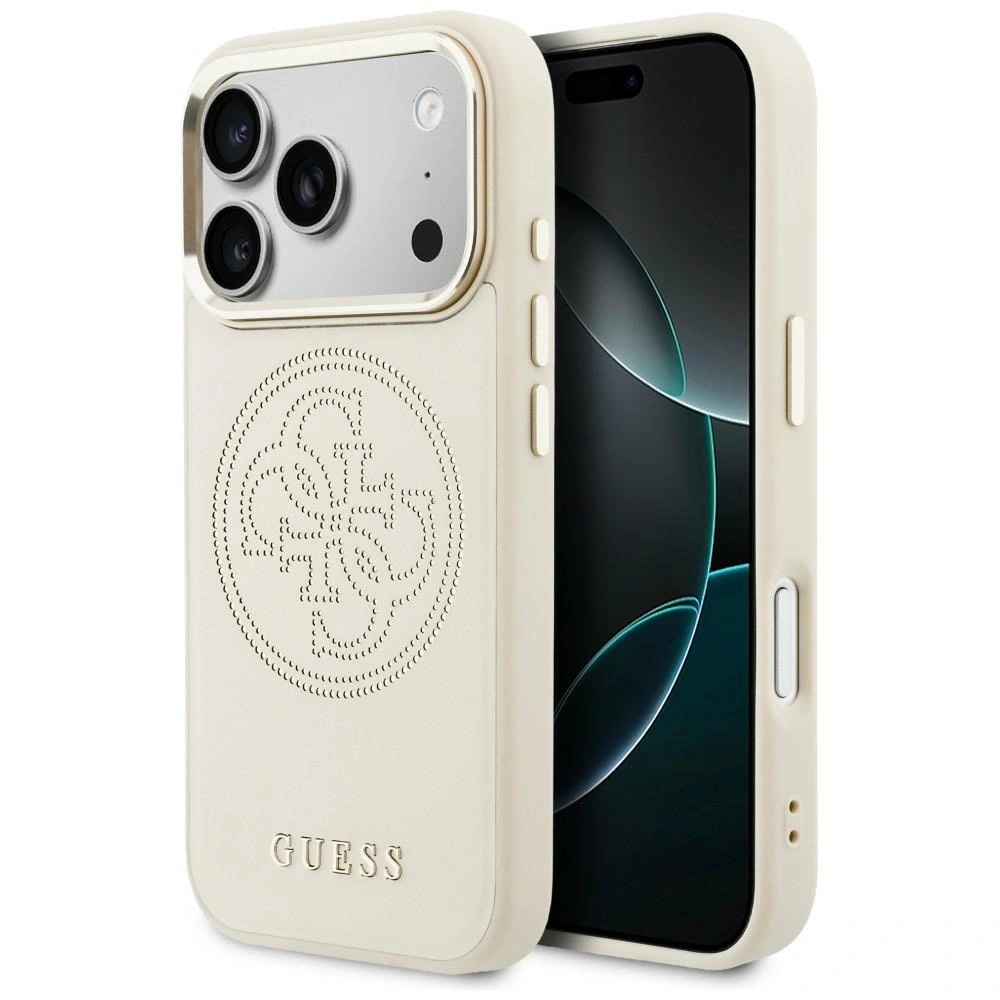 Zdjęcie do “Guess Perforated 4G MS beżowy - etui iPhone 17 Pro”.