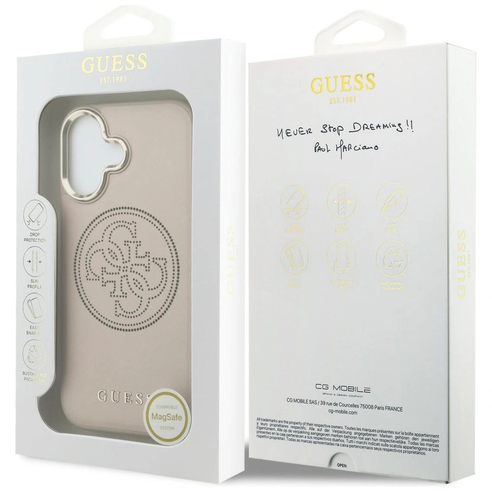 Zdjęcie do “Guess Perforated 4G MS różowy - etui iPhone 17”.