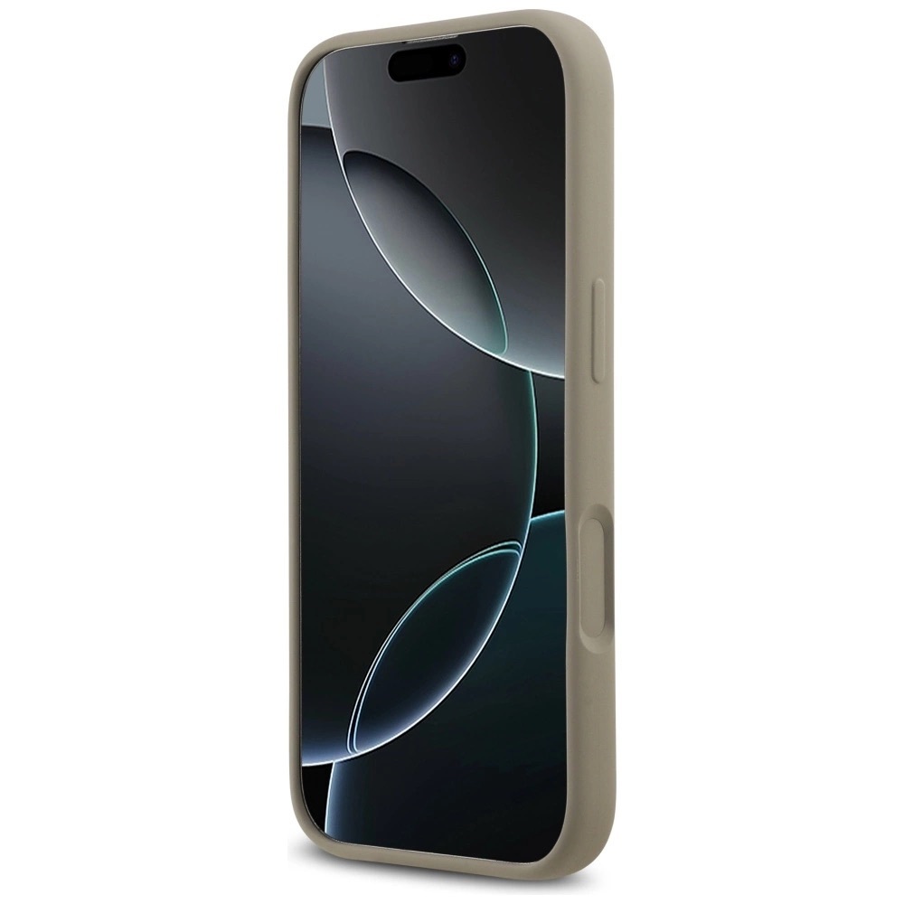 Zdjęcie do “Guess Silicone Big 4G Script brązowy - etui iPhone 17”.