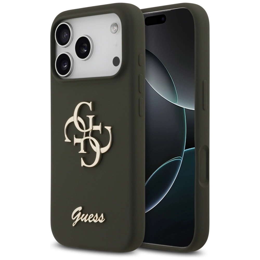 Zdjęcie do “Guess Silicone Big 4G Script khaki - etui iPhone 17 Pro”.
