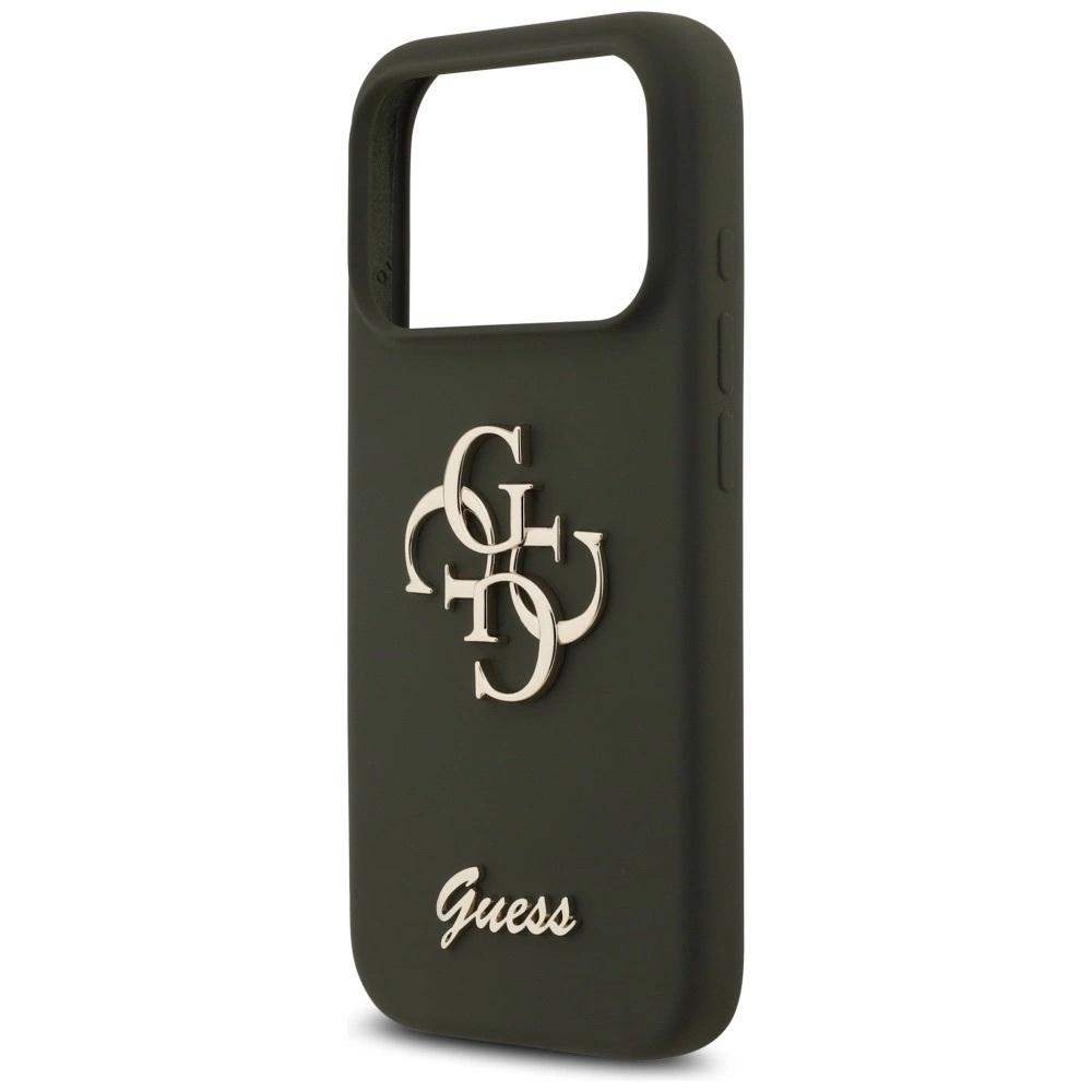 Zdjęcie do “Guess Silicone Big 4G Script khaki - etui iPhone 17 Pro”.