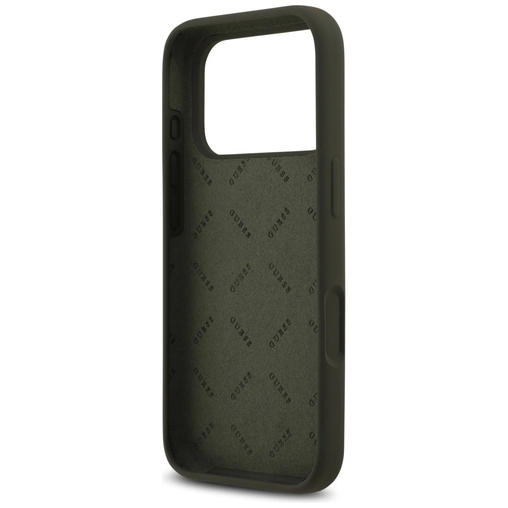 Zdjęcie do “Guess Silicone Big 4G Script khaki - etui iPhone 17 Pro”.