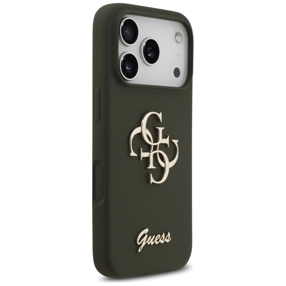 Zdjęcie do “Guess Silicone Big 4G Script khaki - etui iPhone 17 Pro Max”.