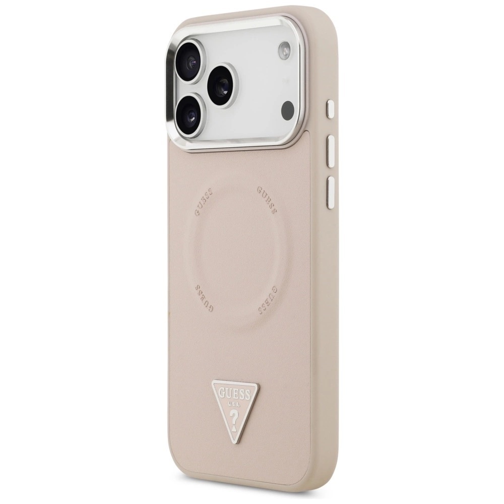 Zdjęcie do “Guess Triangle Logo MS różowy - etui iPhone 17 Pro Max”.