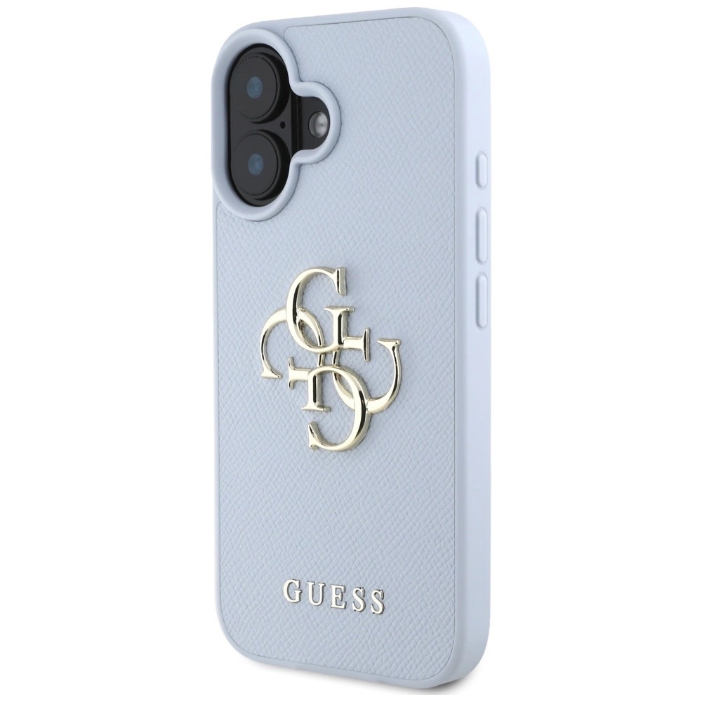 Zdjęcie do “Guess Grained Big 4G Logo Small niebieski - etui iPhone 16”.