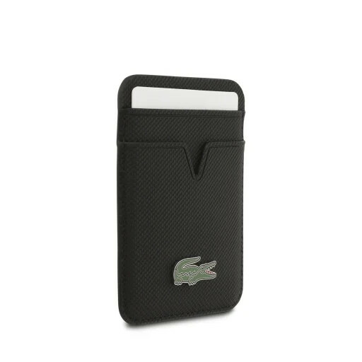 Zdjęcie do “Lacoste Petit Pique czarny - portfel z MagSafe”.