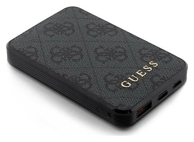 Zdjęcie do “Guess 4G Leather Metal Logo 15W 5000mAh czarny - powerbank”.