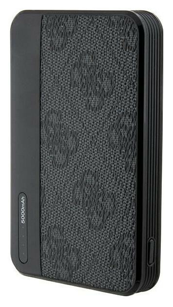 Zdjęcie do “Guess 4G Leather Metal Logo 15W 5000mAh czarny - powerbank”.