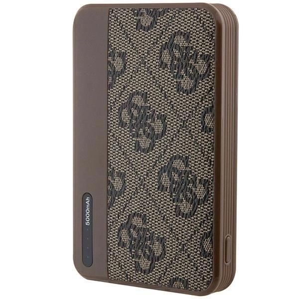 Zdjęcie do “Guess 4G Leather Metal Logo 15W 5000mAh brązowy - powerbank”.