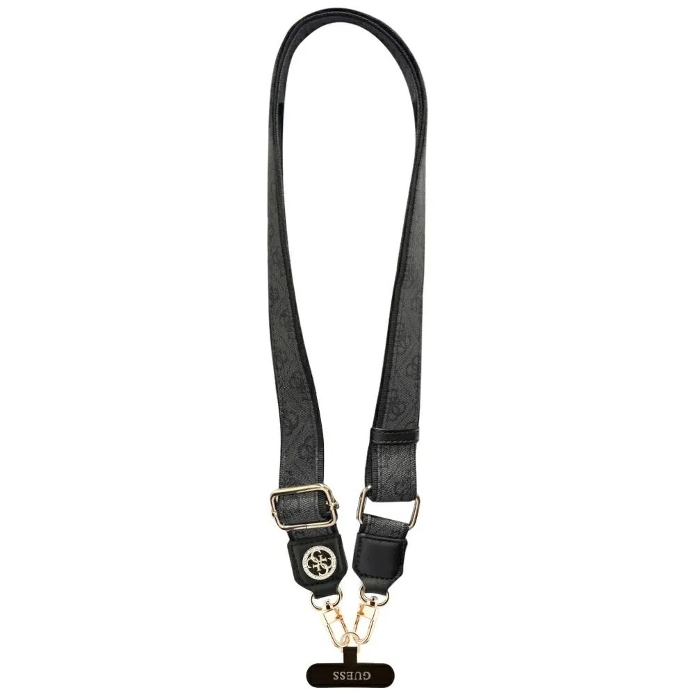Zdjęcie do “Guess Crossbody 4G Tether Patch Strass Metal Logo czarny - smycz”.