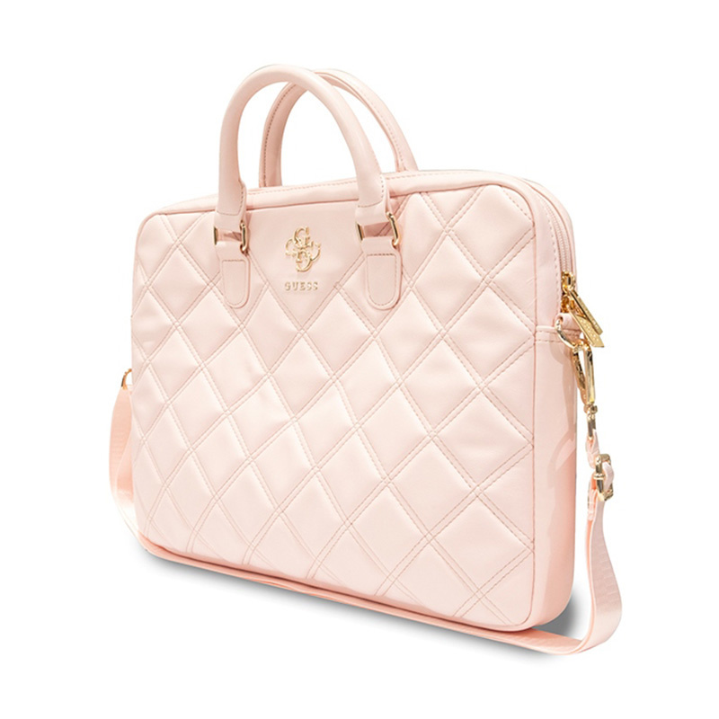 Zdjęcie do “Guess Quilted 4G różowy - torba Macbook 16"”.