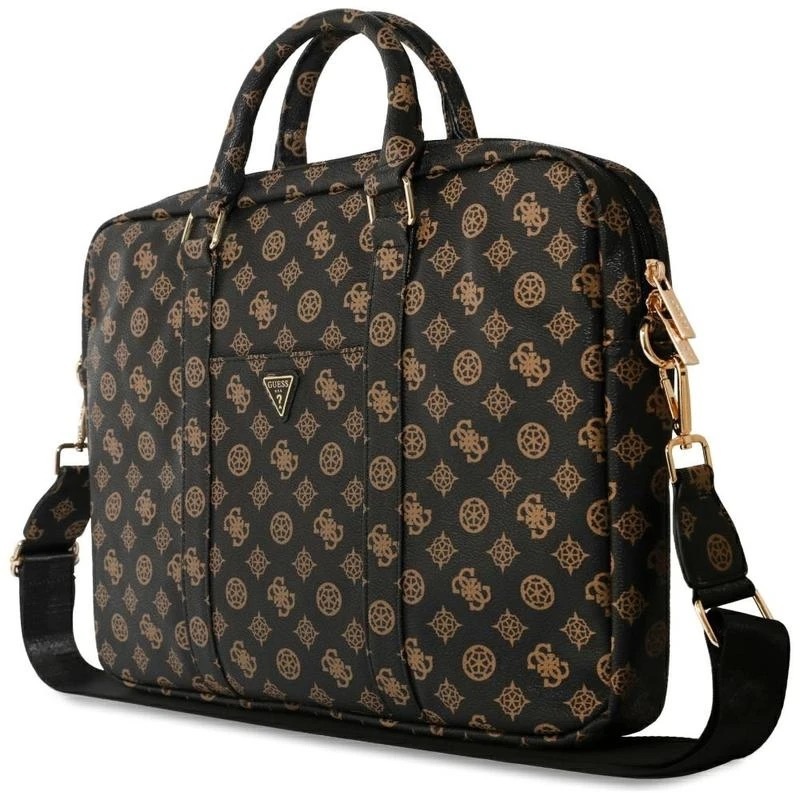 Zdjęcie do “Guess 4G Peony Front Pocket Zipper Triangle Logo czarny - torba Macbook 16"”.