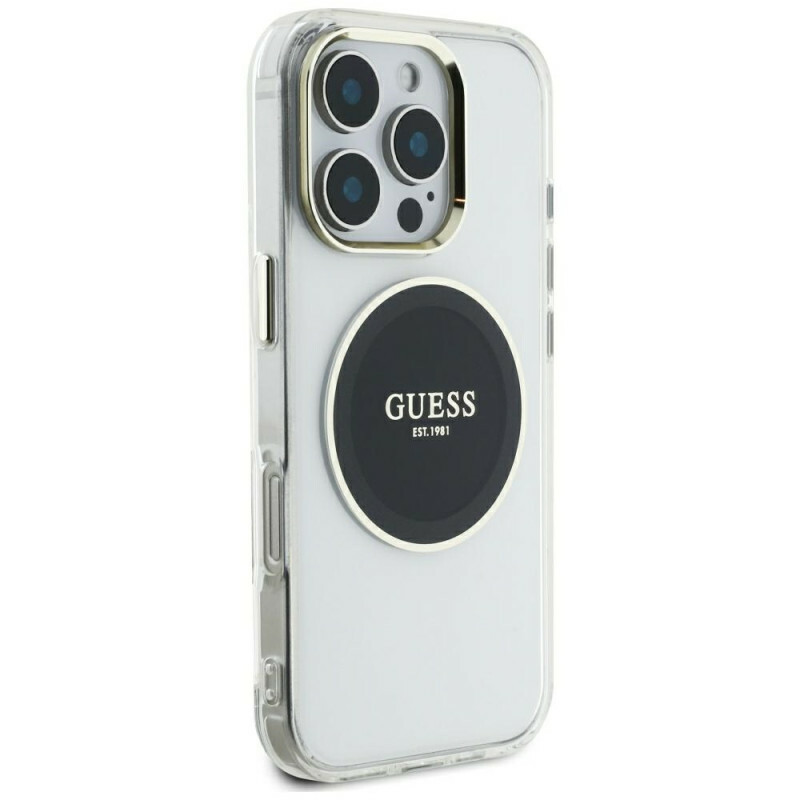 Zdjęcie do “Guess IML Metal Colored Circle MS czarny - etui iPhone 16 Pro Max”.
