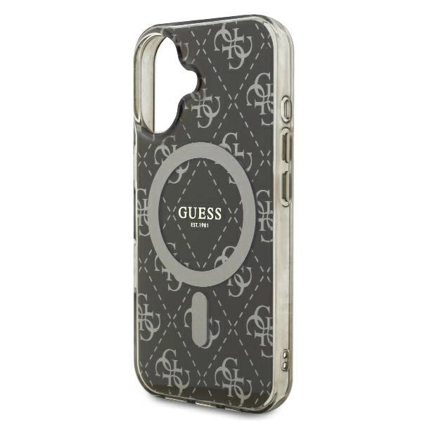Zdjęcie do “Guess IML 4G Background MS brązowy - etui iPhone 16 Plus”.