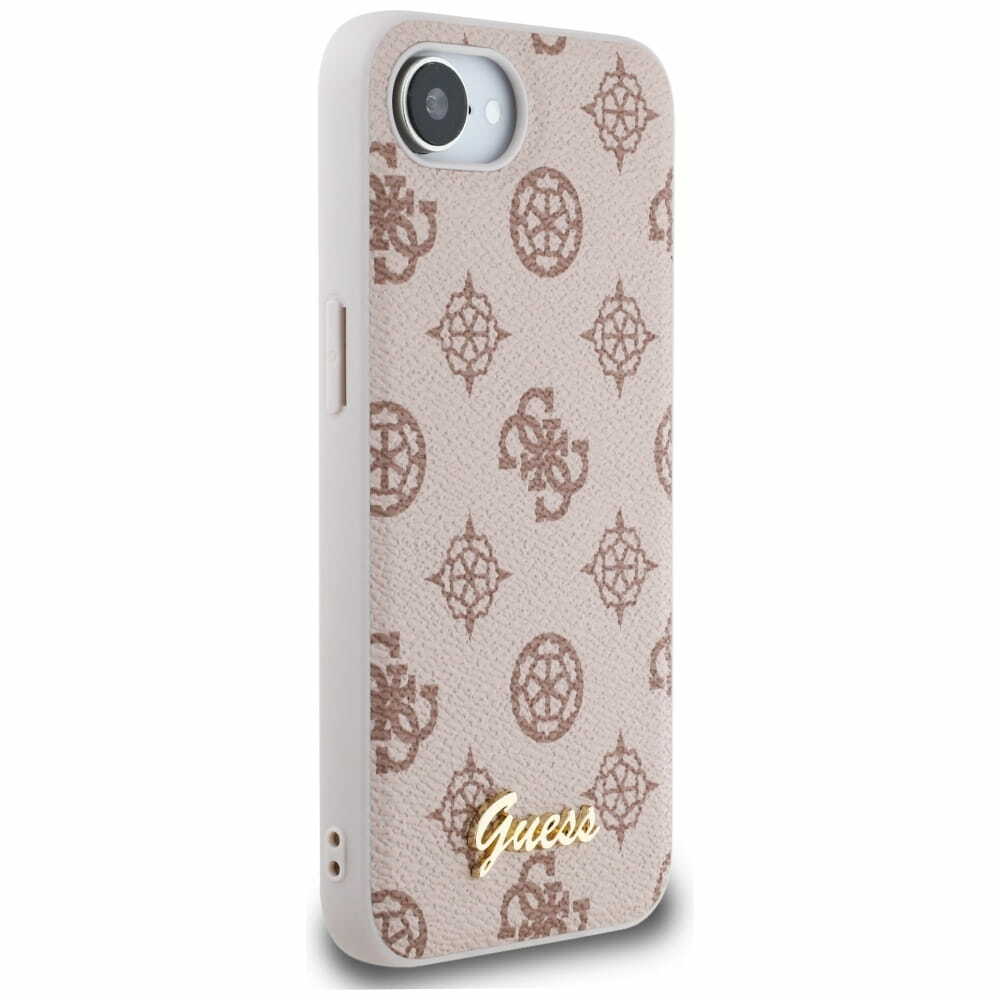 Zdjęcie do “Guess Peony Script Logo MS brązowy - etui iPhone 16e / 17e”.