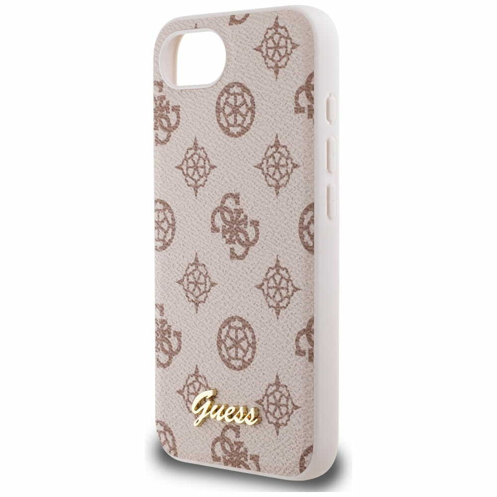 Zdjęcie do “Guess Peony Script Logo MS brązowy - etui iPhone 16e / 17e”.