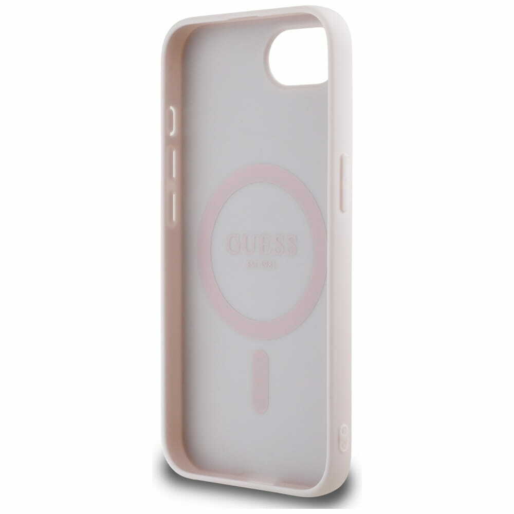Zdjęcie do “Guess Peony Script Logo MS brązowy - etui iPhone 16e / 17e”.