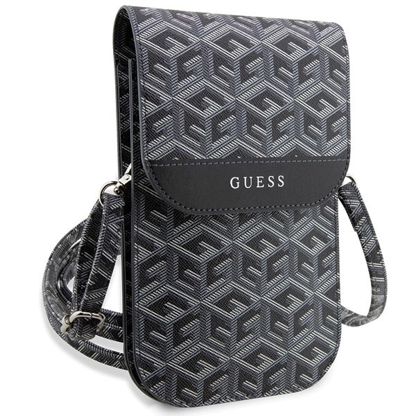 Zdjęcie do “Guess GCube Stripe czarny - torebka na smartfon”.