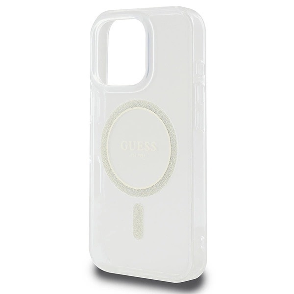 Zdjęcie do “Guess IML Glitter Circle MS przeźroczysty - etui iPhone 16 Pro”.