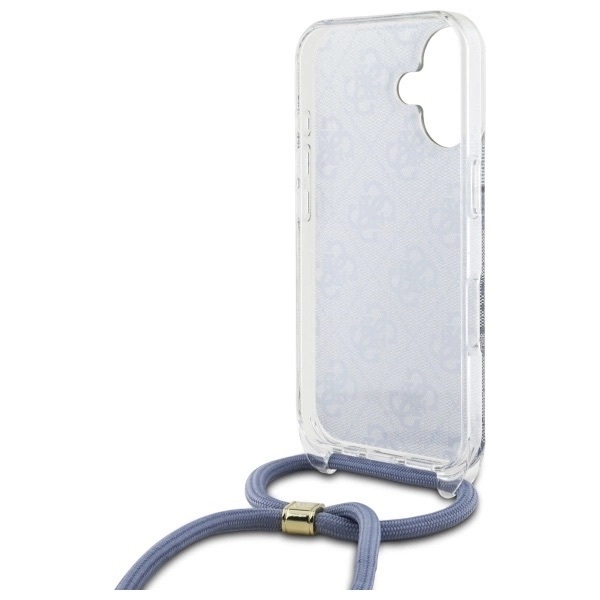 Zdjęcie do “Guess Crossbody Cord 4G Print niebieski - etui iPhone 16”.