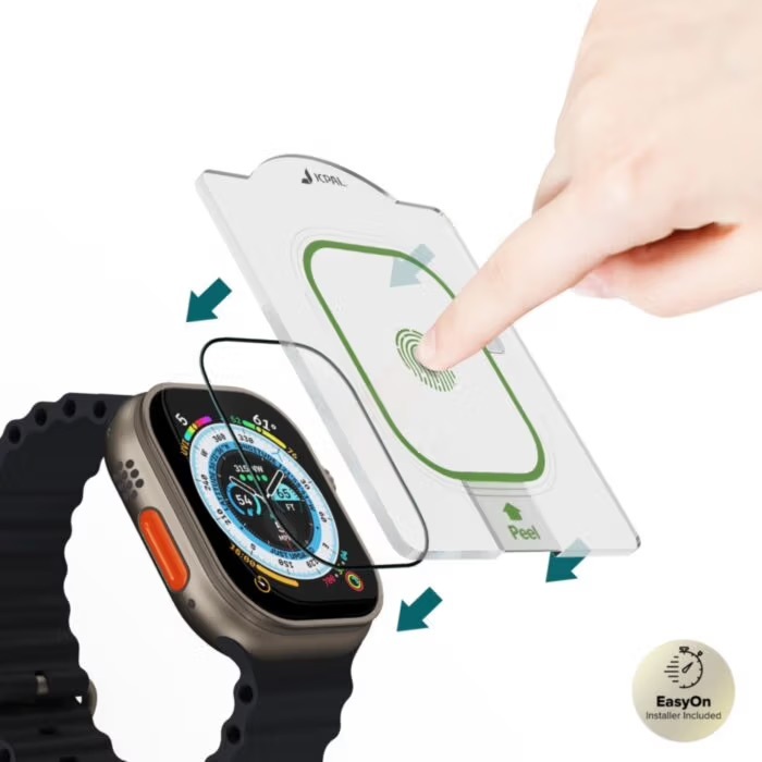 Zdjęcie do “JCPal iClara Tempered Glass EasyOn - szkło Apple Watch Ultra 1-3 49mm”.