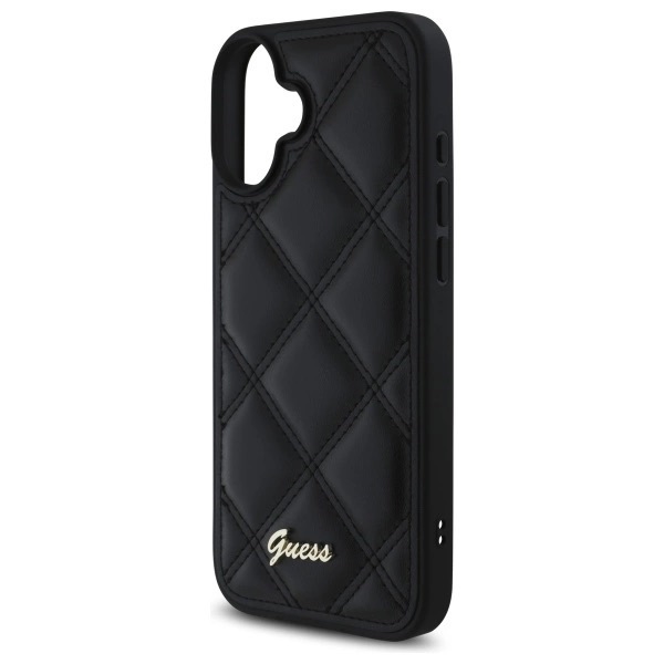Zdjęcie do “Guess Quilted Metal Logo czarny - etui iPhone 16 Plus”.