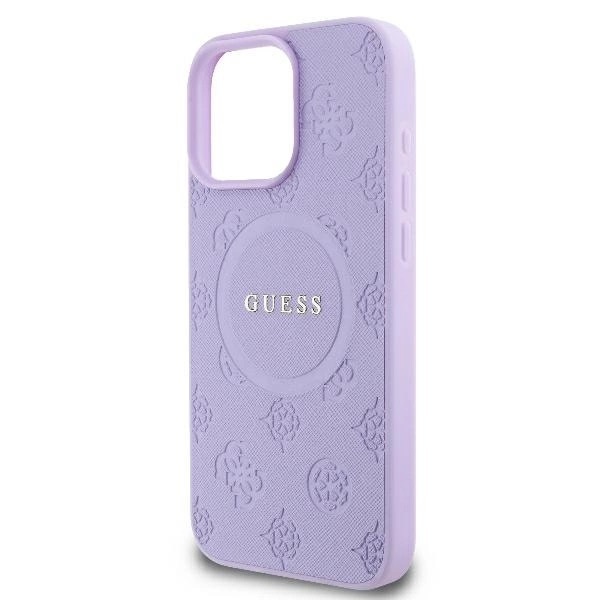 Zdjęcie do “Guess Saffiano Peony MS fioletowy - etui iPhone 16 Pro Max”.