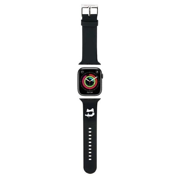 Zdjęcie do “Karl Lagerfeld 3D Rubber Choupette Head czarny - pasek Apple Watch 42/44/45/49mm”.