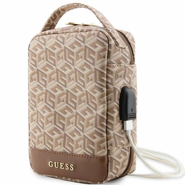 Zdjęcie do “Guess GCube Stripe brązowy - torebka organizer”.