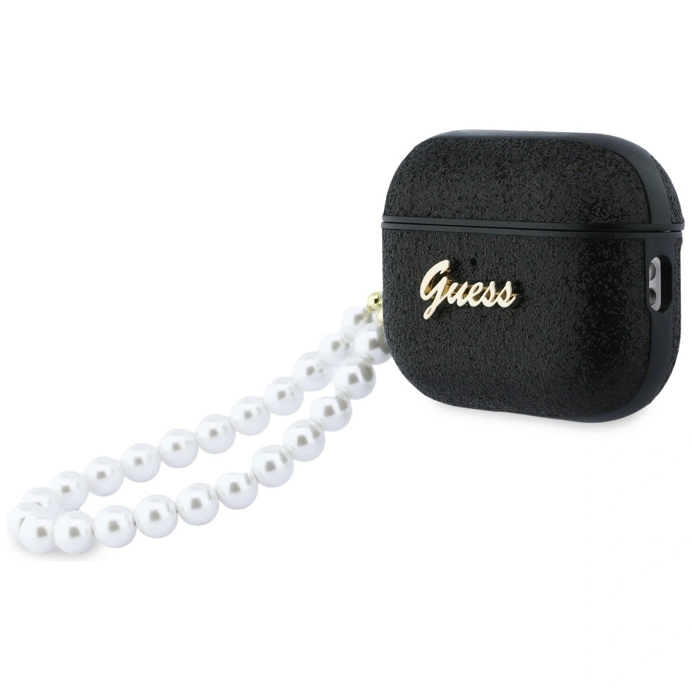 Zdjęcie do “Guess Glitter Pearl Strap czarny - etui AirPods Pro 3”.