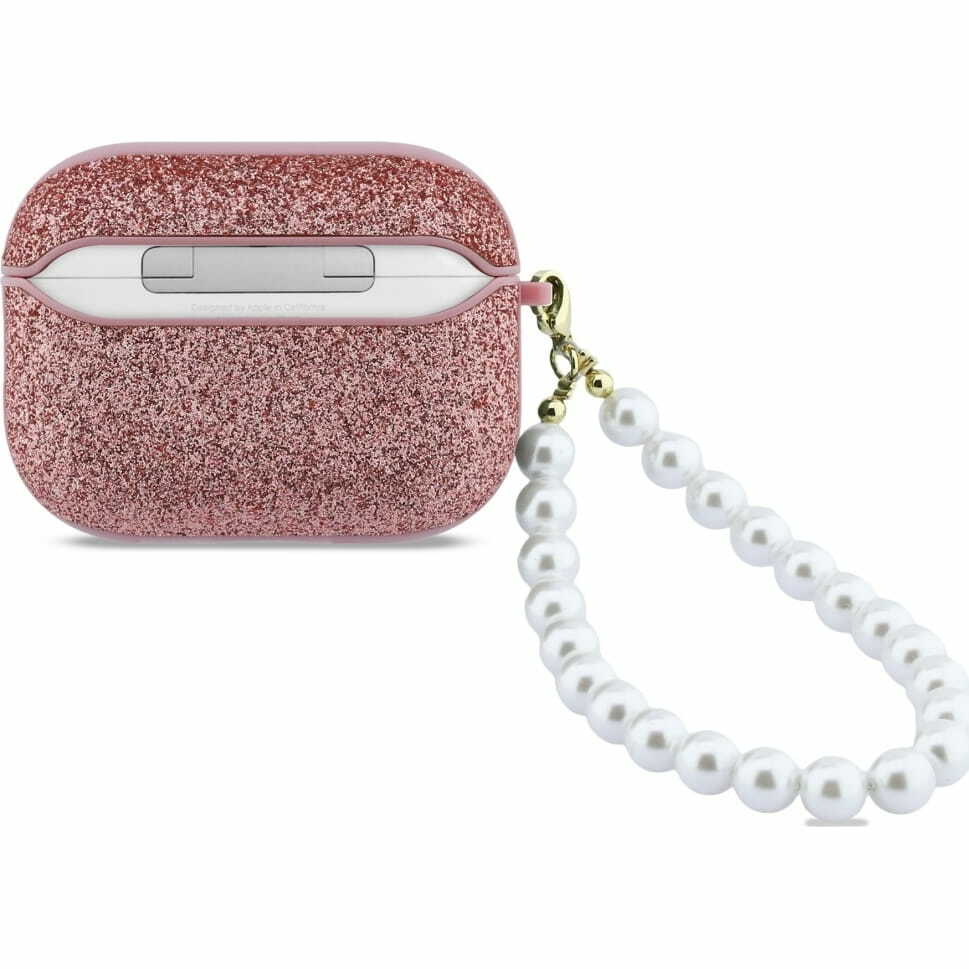 Zdjęcie do “Guess Glitter Pearl Strap różowy - etui AirPods Pro 3”.