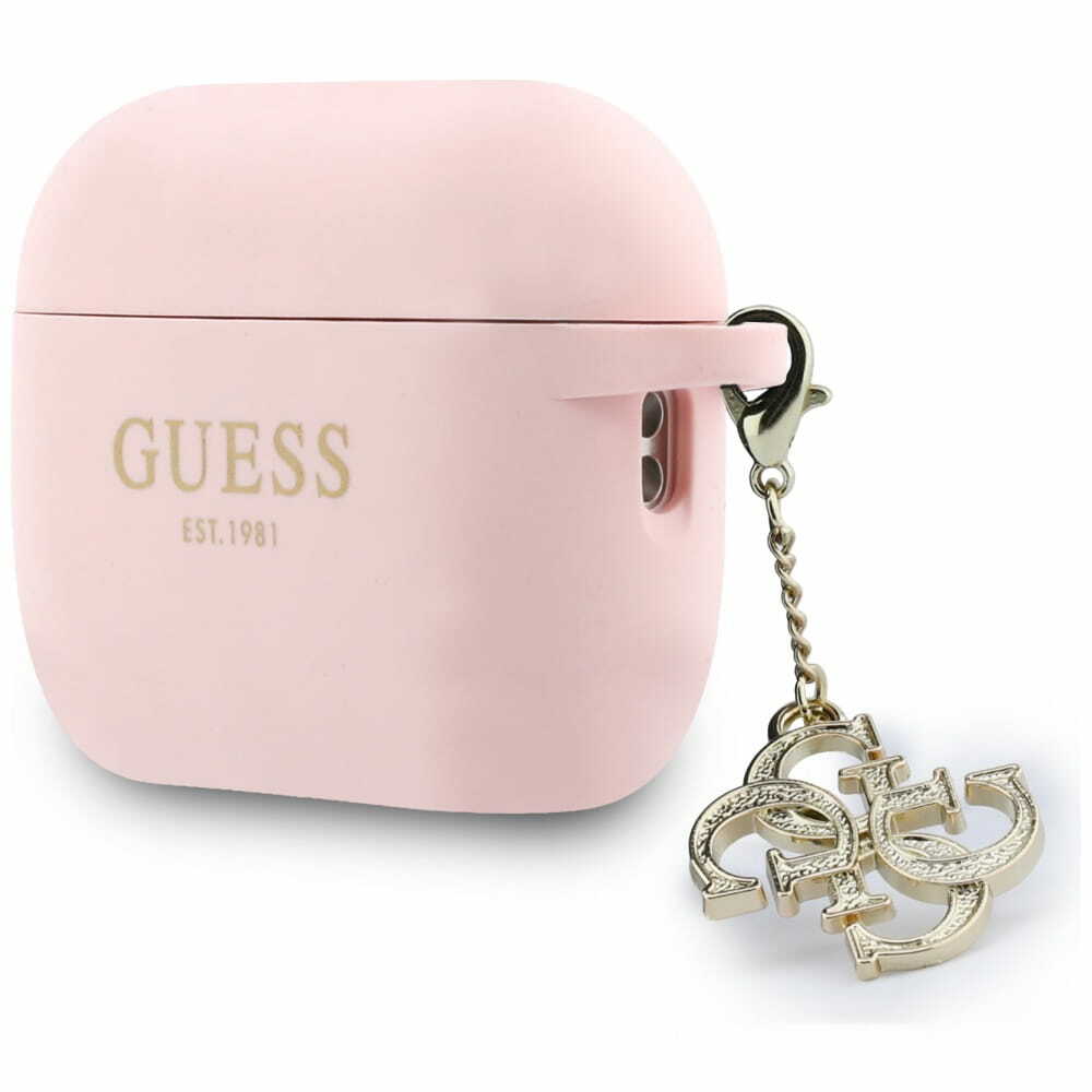 Zdjęcie do “Guess Silicone 4G Charm różowy - etui AirPods Pro 3”.