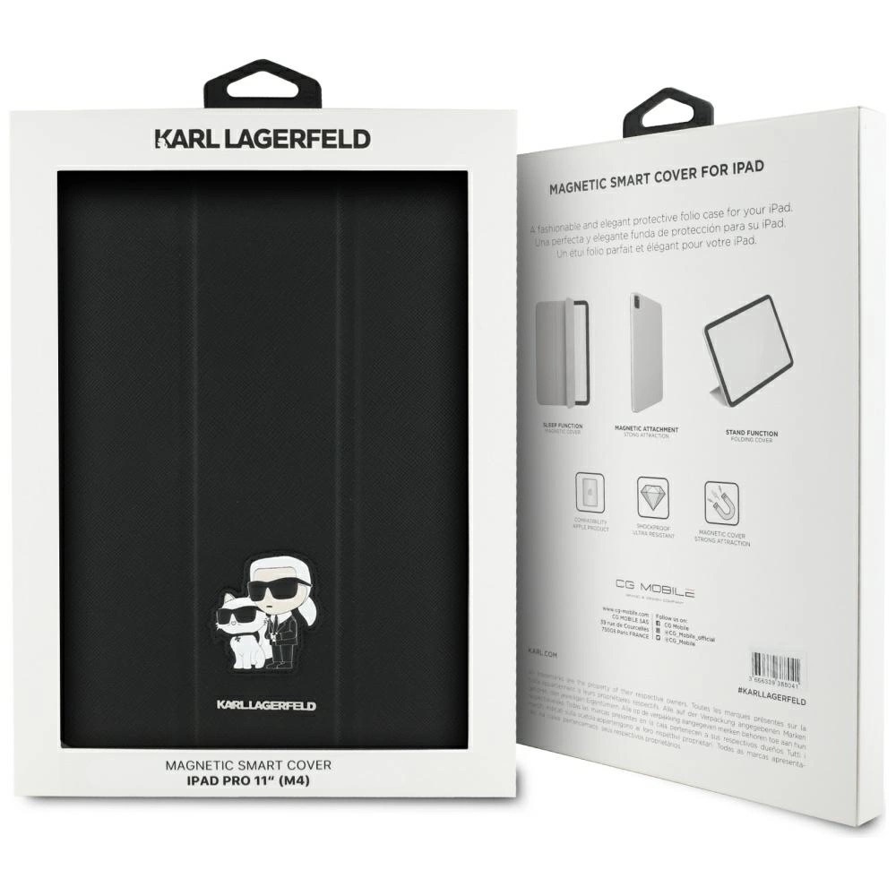 Zdjęcie do “Karl Lagerfeld Saffiano Magnetic Karl &Choupette czarny - etui iPad Pro 13" (2024/2025)”.