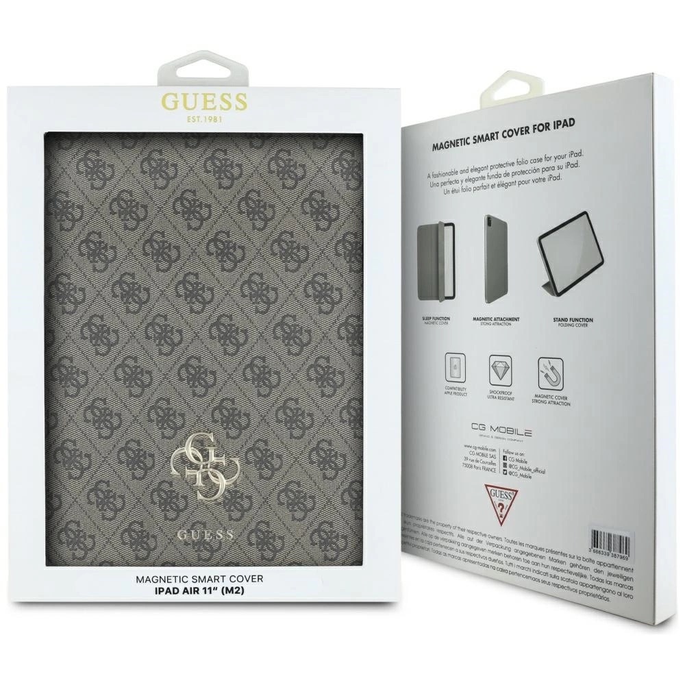 Zdjęcie do “Guess Magnetic 4G Big Logo brązowy - etui iPad Air 11" (2024/2025/2026)”.