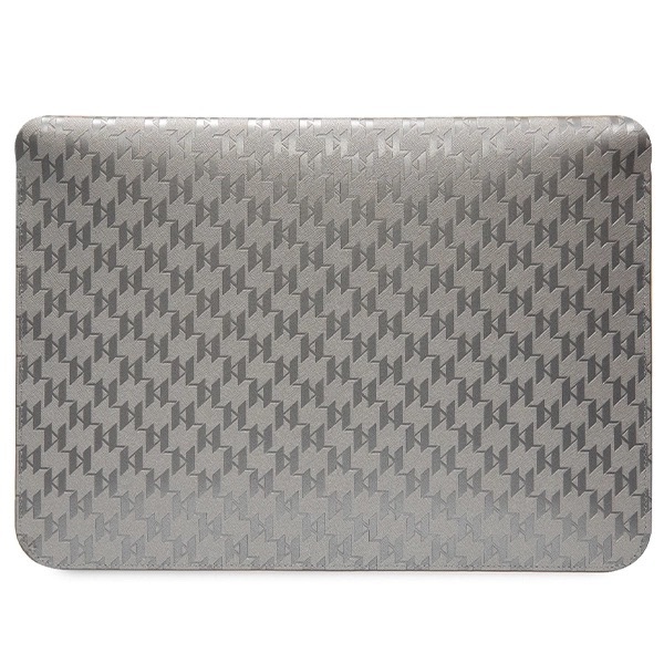 Zdjęcie do “Karl Lagerfeld laptop Sleeve Saffiano Monogram Ikonik srebrny - pokrowiec Macbook 14"”.