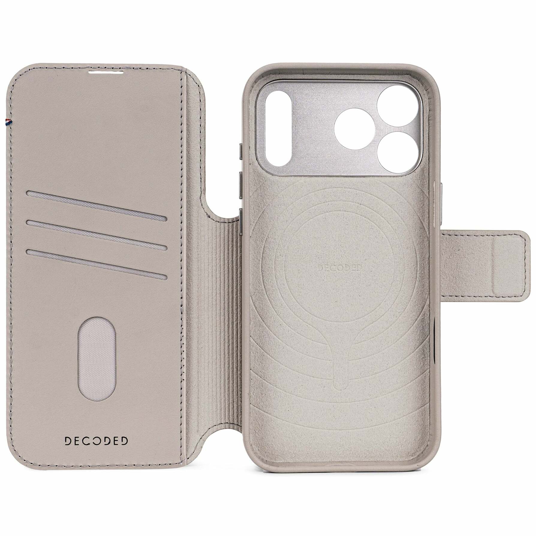 Zdjęcie do “Decoded Leather Detachable Wallet MS szary - etui iPhone 17 Pro”.