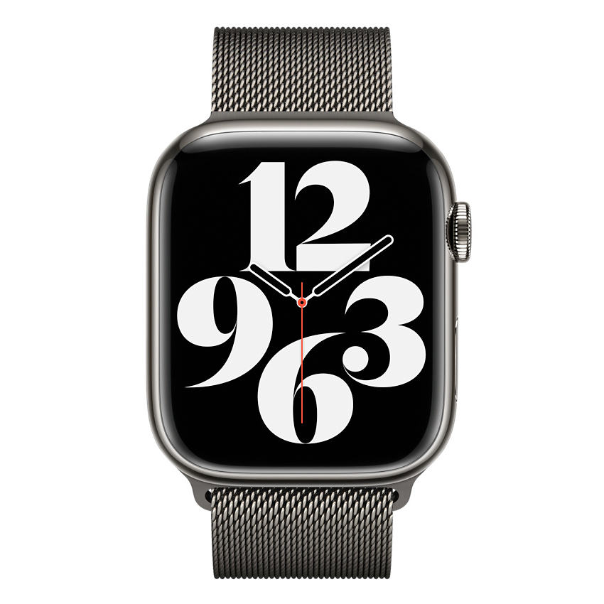 Zdjęcie do “Apple 45mm Graphite Milanese Loop - Produkt otwarty”.