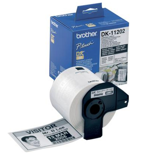 Brother etykiety papierowe DK11202 (62 x 100 mm) 300 szt.