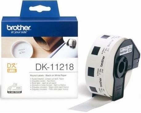 Brother etykiety papierowe okrągłe DK11218 (średnica 24mm) 1000 szt.