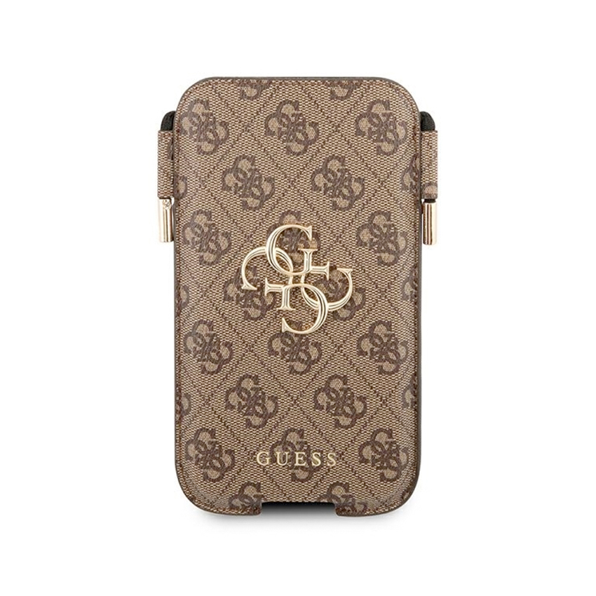 Guess 4G Big Metal Logo Pouch torebka na iPhone rozmiar S/M (brązowy)